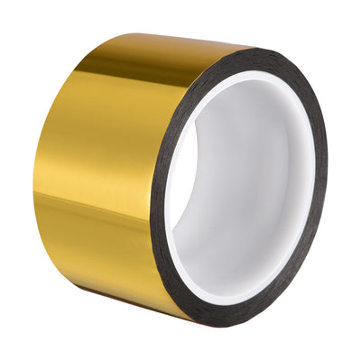 Harfington Uxcell Gold Tone Metalized Tape 60mm x 50m/164ft Decor Tape for Graphic Arts