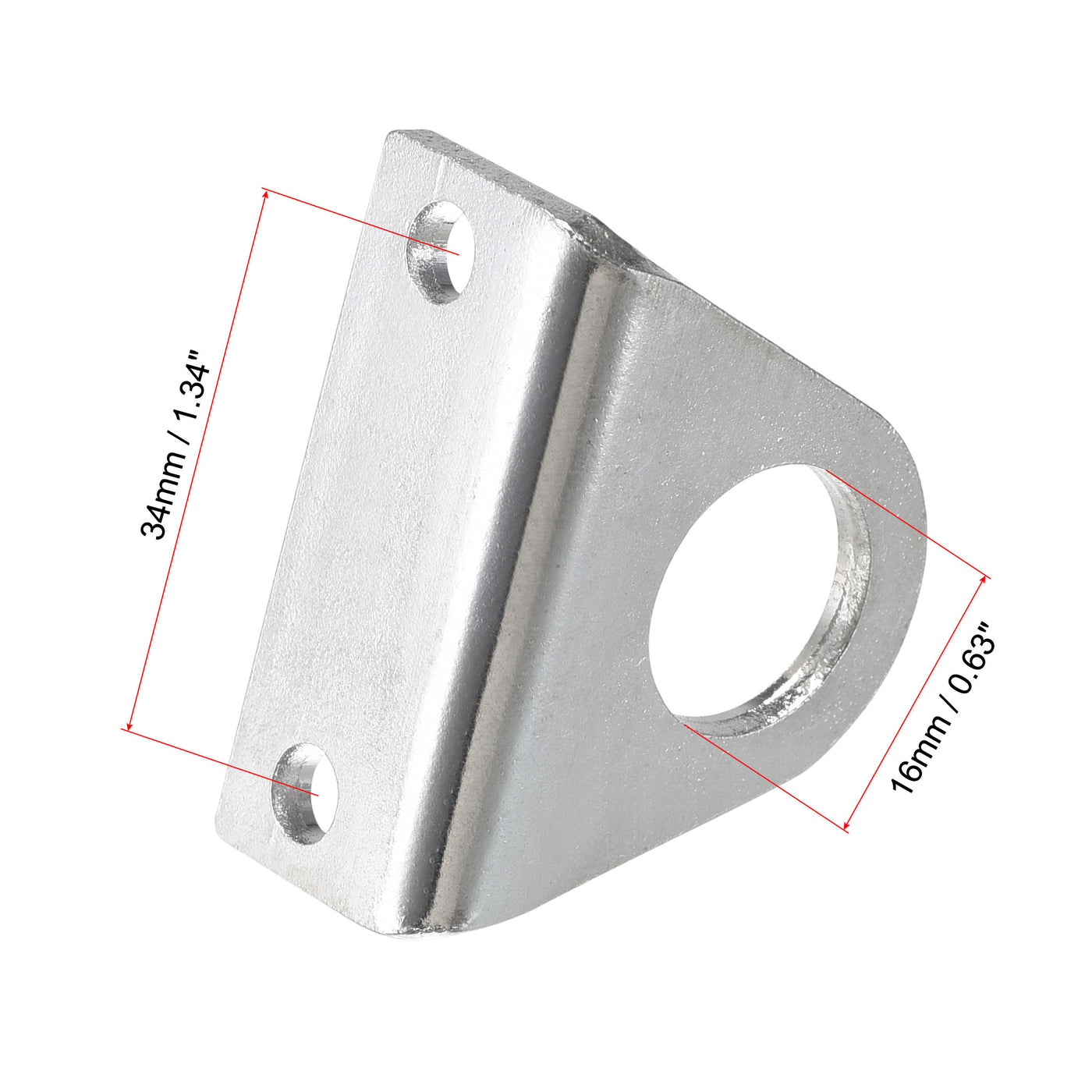 uxcell Uxcell Air Cylinder Rod Clevis Mounting Bracket 2 Bolt Holes MA/MAL Pneumatic Parts for 16mm Cylinder Bore, 2pcs