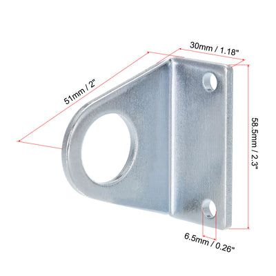 Harfington Uxcell Air Cylinder Rod Clevis Mounting Bracket 2 Bolt Holes 58.5x30x51mm MA/MAL Pneumatic Parts for 32mm Cylinder Bore