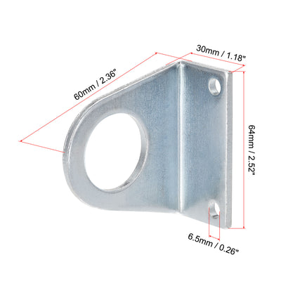 Harfington Uxcell Air Cylinder Rod Clevis Mounting Bracket 2 Bolt Holes 64x30x60mm MA/MAL Pneumatic Parts for 40mm Cylinder Bore, 2pcs