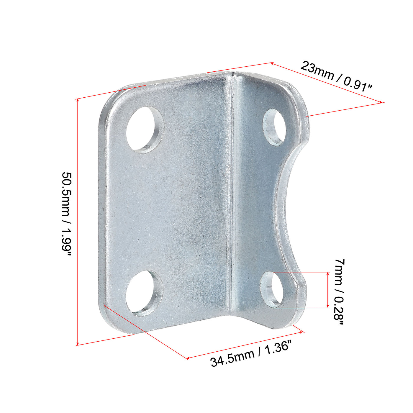 uxcell Uxcell Air Cylinder Rod Clevis Mounting Bracket 50.5x23x34.5mm SC Standard Pneumatic Parts for 32mm Cylinder Bore