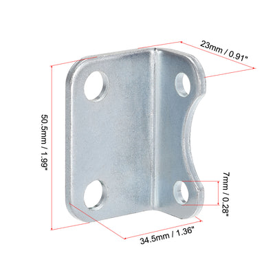 Harfington Uxcell Air Cylinder Rod Clevis Mounting Bracket 50.5x23x34.5mm SC Standard Pneumatic Parts for 32mm Cylinder Bore