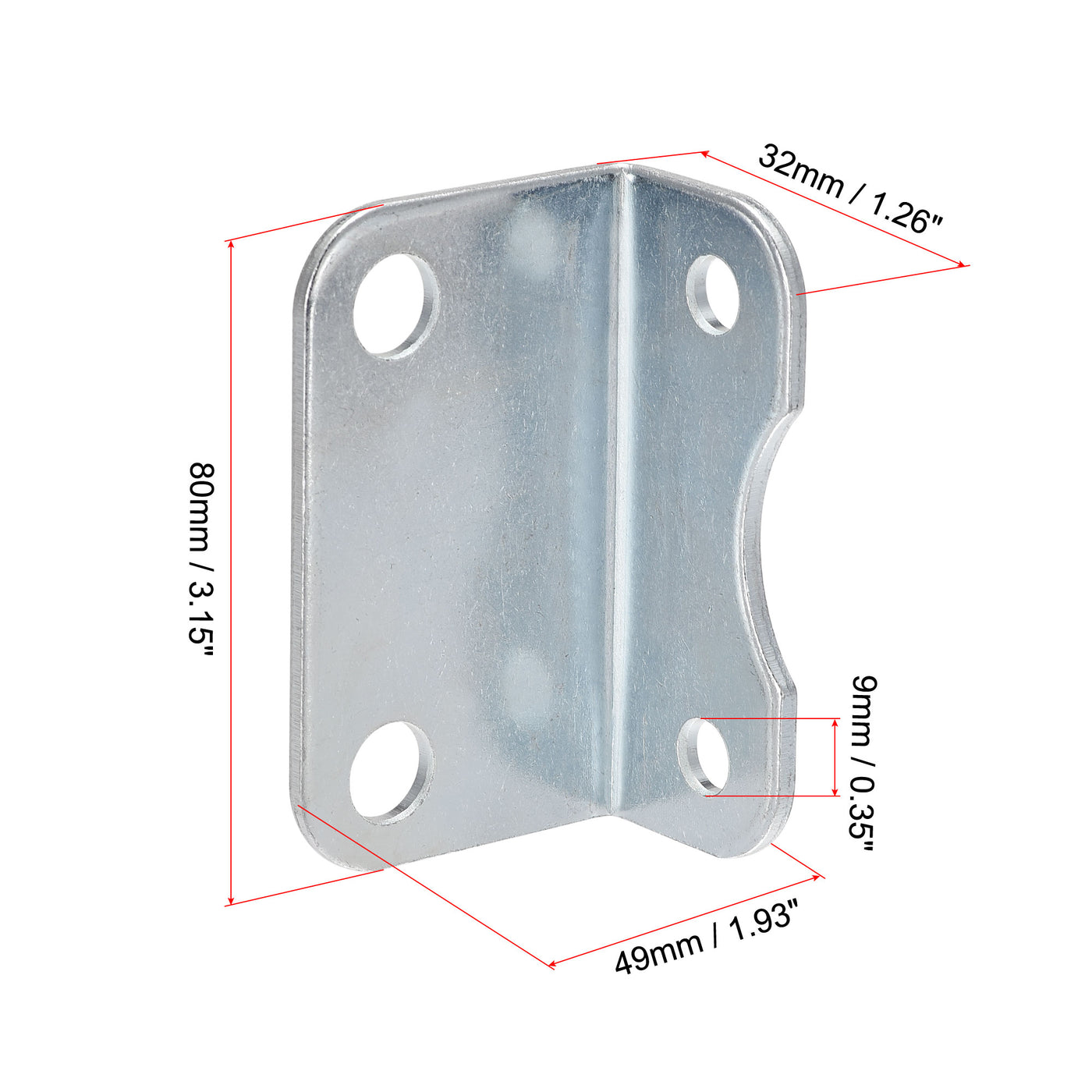 uxcell Uxcell Air Cylinder Rod Clevis Mounting Bracket 80x32x49mm SC Standard Pneumatic Parts for 63mm Cylinder Bore