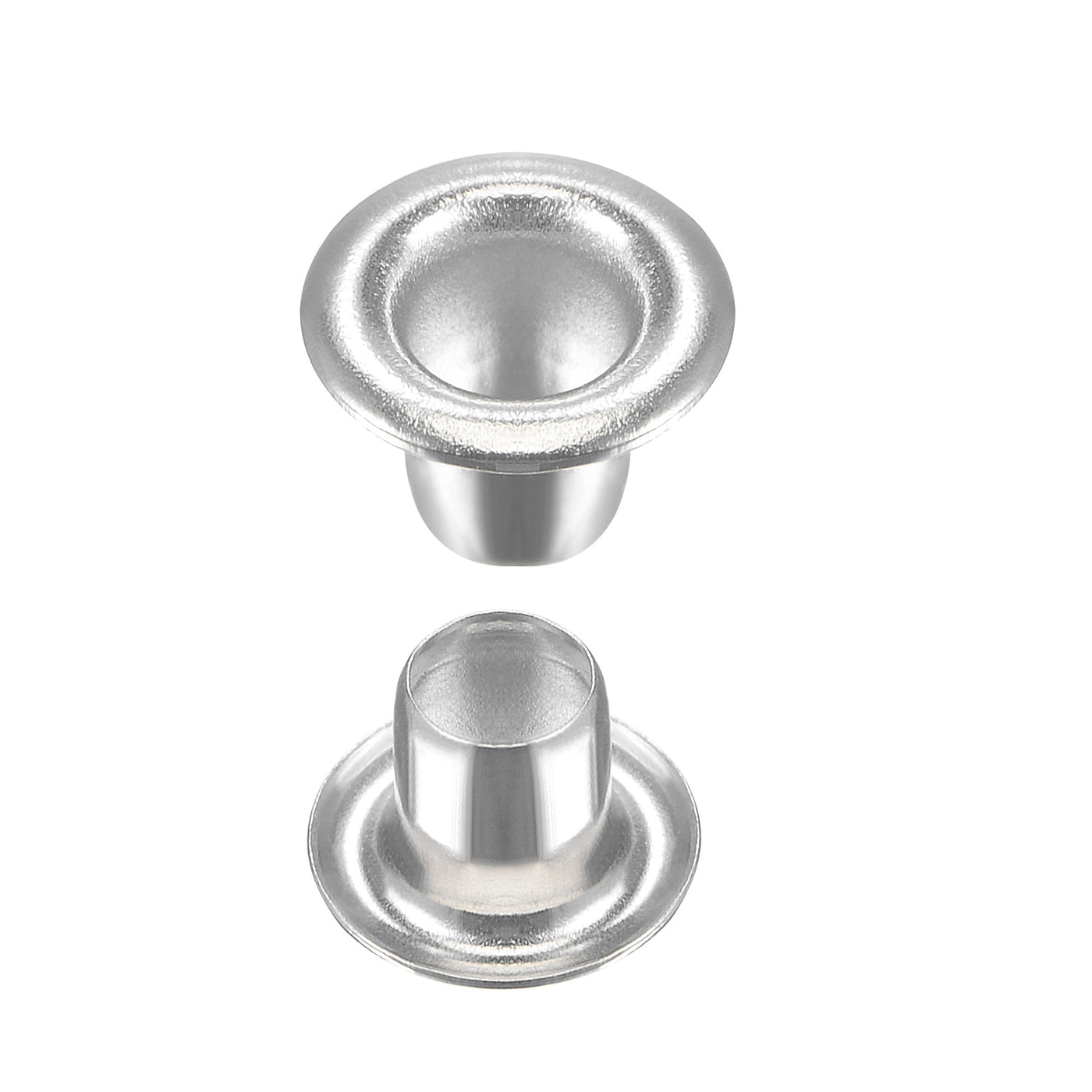 uxcell Uxcell Eyelet with Washer 6x3x4mm Copper Grommet Silver Tone 100 Set