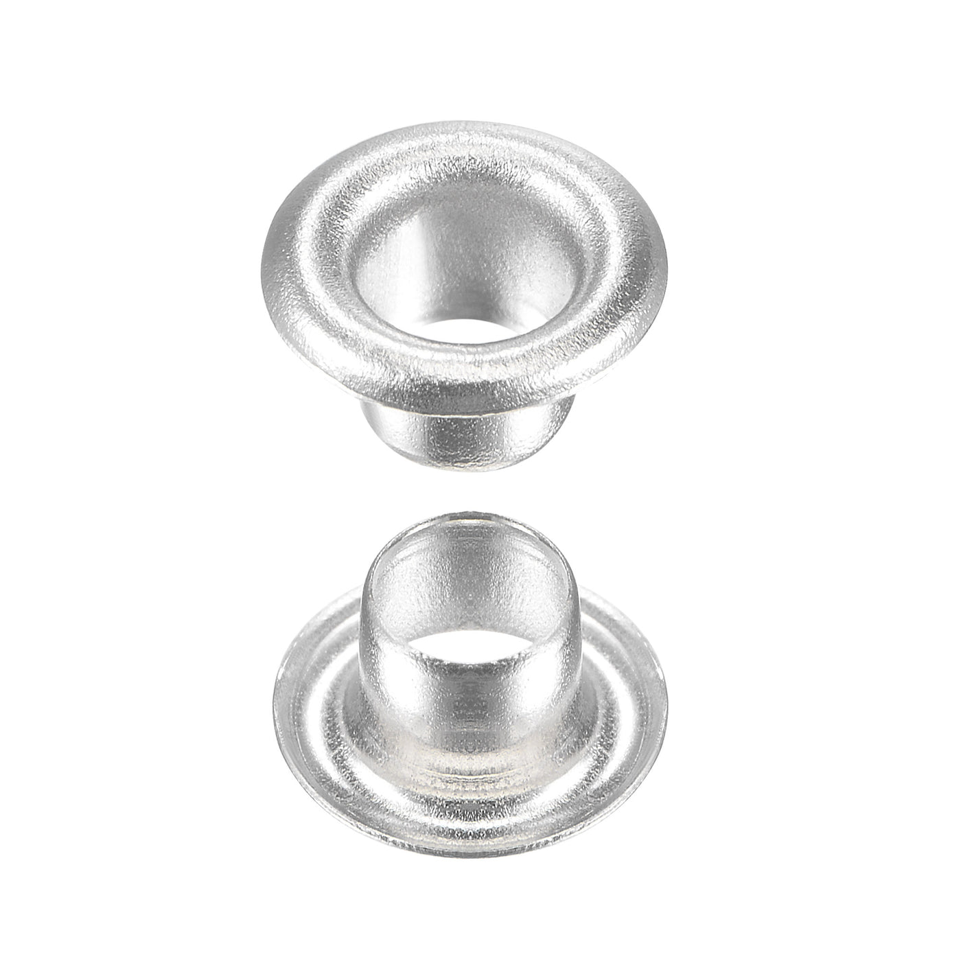 uxcell Uxcell Eyelet with Washer 7x3.5x4mm Copper Grommet Silver Tone 100 Set