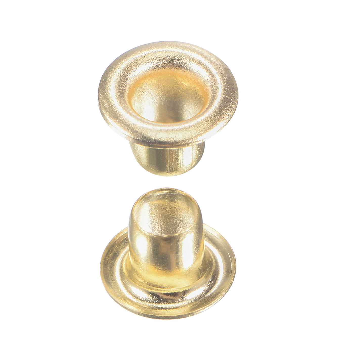 uxcell Uxcell Eyelet with Washer 6x3x4mm Copper Grommet Chrome Plated Gold Tone 100 Set