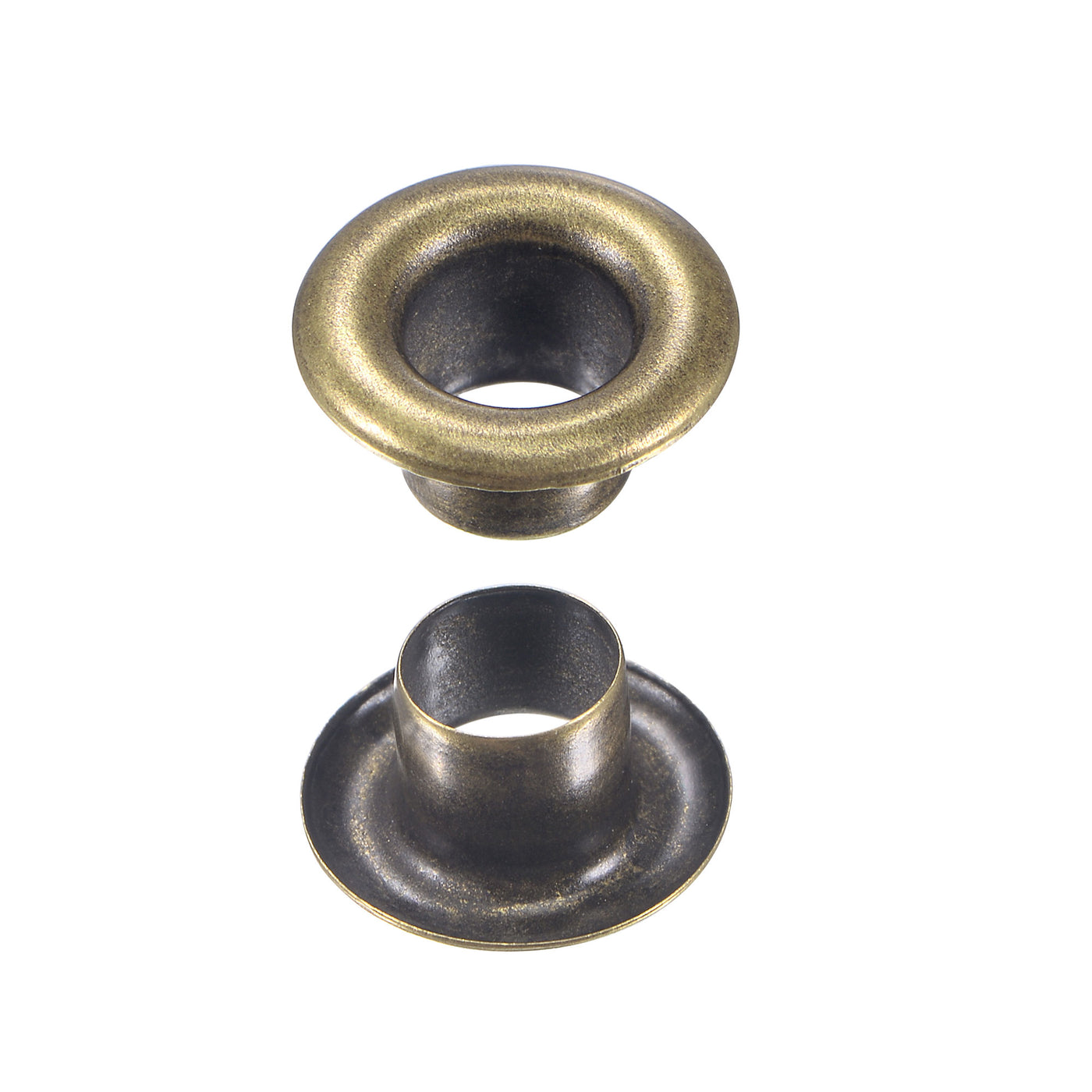 uxcell Uxcell Eyelet with Washer 9.5x5x4.5mm Copper Grommet Chrome Plated Bronze Tone 100 Set