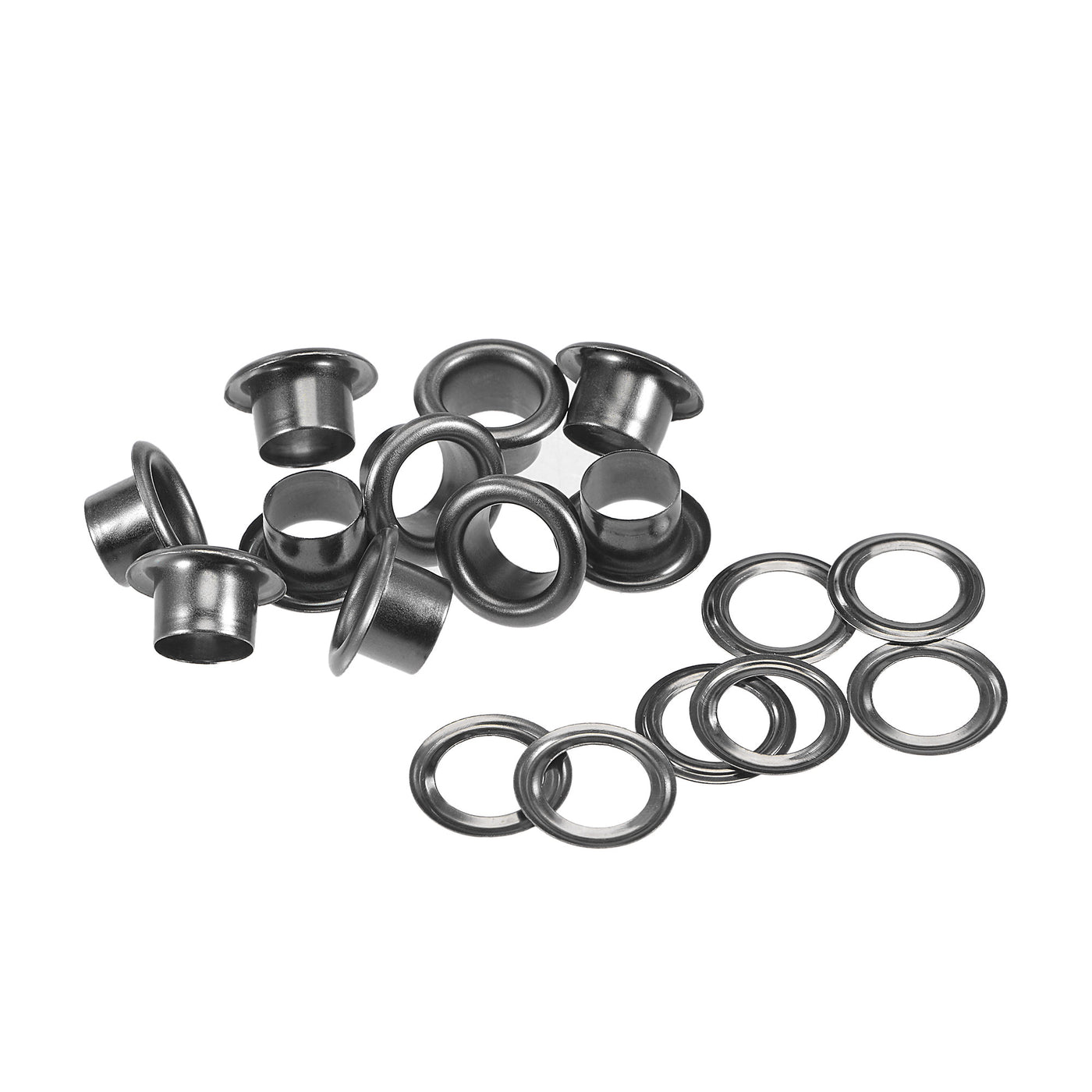 uxcell Uxcell Eyelet with Washer 13.5x8x7mm Alloy Grommet Black 100 Set