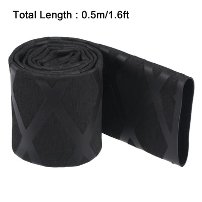 Harfington Uxcell Heat Shrink Wrap Tubing for Rod, 25mm Dia 42mm 1.6ft 2:1 Black