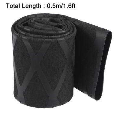 Harfington Uxcell Heat Shrink Wrap Tubing for Rod, 30mm Dia 49mm 1.6ft 2:1 Black