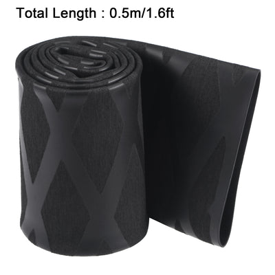 Harfington Uxcell Heat Shrink Wrap Tubing for Rod, 35mm Dia 57mm 1.6ft 2:1 Black