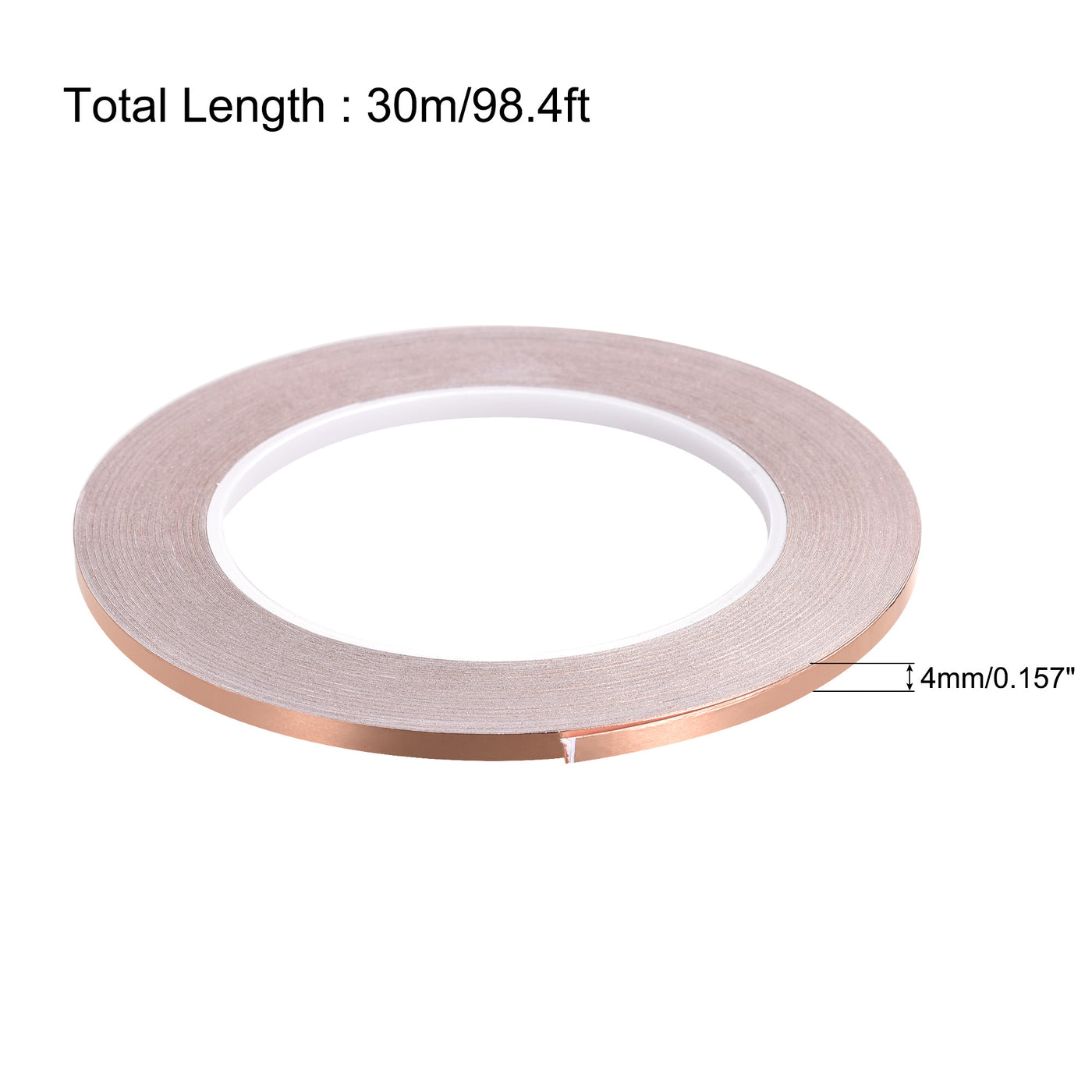 uxcell Uxcell Single-Sided Conductive Tape Copper Foil Tape 4mm x 30m/98.4ft
