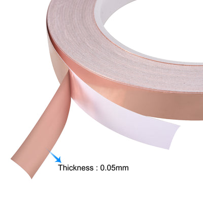 Harfington Uxcell Single-Sided Conductive Tape Copper Foil Tape 4mm x 30m/98.4ft