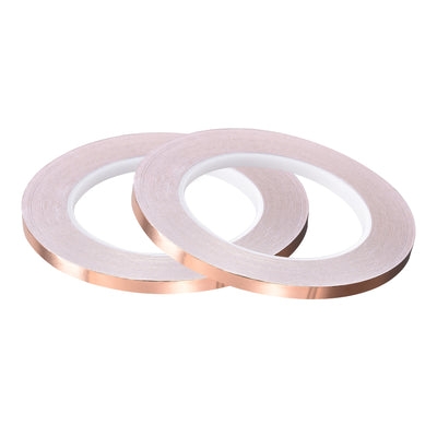 uxcell Uxcell Single-Sided Conductive Tape Copper Foil Tape 6mm x 30m/98.4ft 2pcs