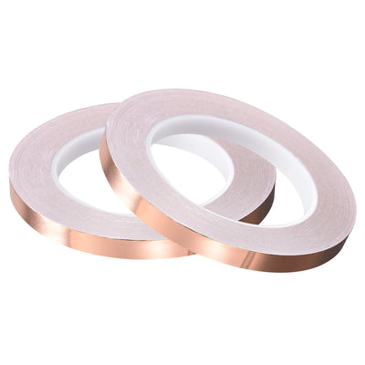 uxcell Uxcell Single-Sided Conductive Tape Copper Foil Tape 10mm x 30m/98.4ft 2pcs