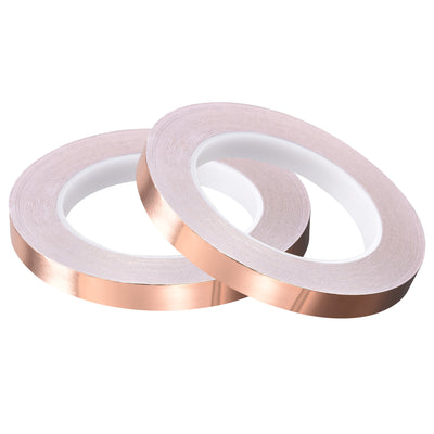 uxcell Uxcell Single-Sided Conductive Tape Copper Foil Tape 12mm x 30m/98.4ft 2pcs