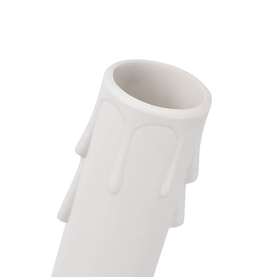 Harfington Uxcell Plastic 4 Inch Candelabra Base for E12 Candle Socket Covers Sleeves Chandelier, White Pack of 24