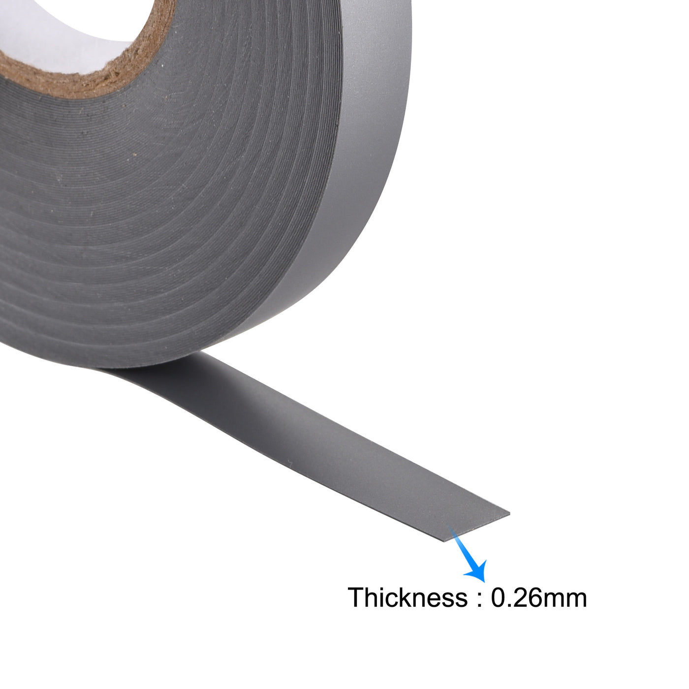 uxcell Uxcell Insulating Tape 10mm Width 26M Long 0.26mm Thick PVC Electrical Tape Grey