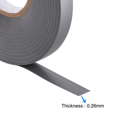 Harfington Uxcell Insulating Tape 10mm Width 26M Long 0.26mm Thick PVC Electrical Tape Grey 3pcs