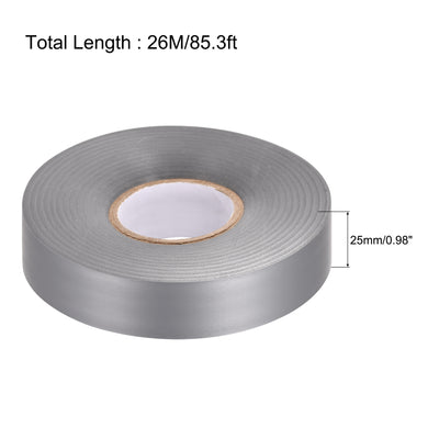 Harfington Uxcell Insulating Tape 25mm Width 26M Long 0.26mm Thick PVC Electrical Tape Grey