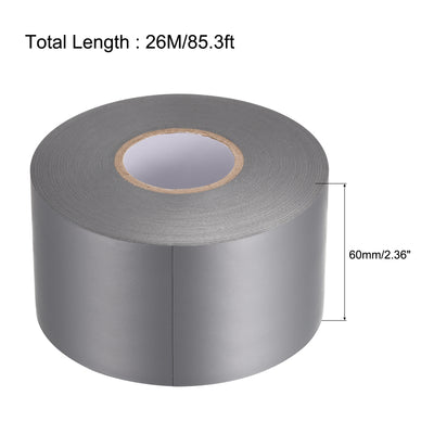 Harfington Uxcell Insulating Tape 60mm Width 26M Long 0.26mm Thick PVC Electrical Tape Grey