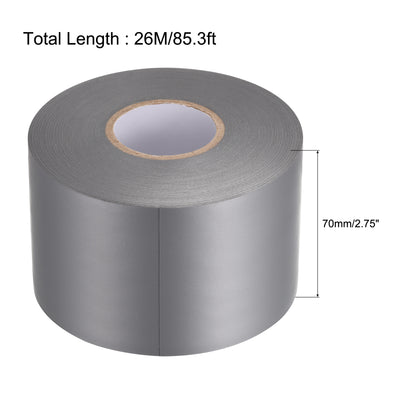 Harfington Uxcell Insulating Tape 70mm Width 26M Long 0.26mm Thick PVC Electrical Tape Grey