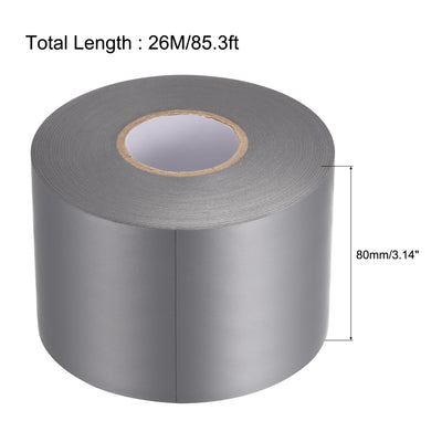 Harfington Uxcell Insulating Tape 80mm Width 26M Long 0.26mm Thick PVC Electrical Tape Grey