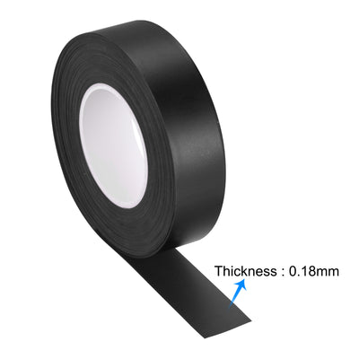 Harfington Uxcell PVC Flagging Tape 20mm x 20m/65.6ft Marking Tape Non-Adhesive Black 3pcs