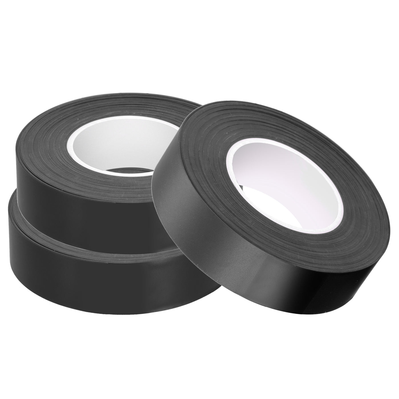 uxcell Uxcell PVC Flagging Tape 20mm x 20m/65.6ft Marking Tape Non-Adhesive Black 3pcs