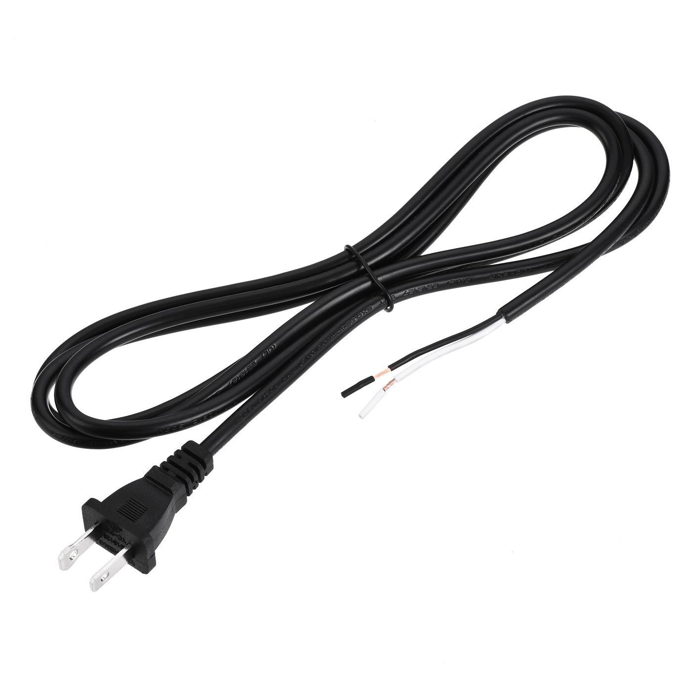 uxcell Uxcell US Plug Lamp Cord, SVT 18AWG Power Wire 1.8M Black, UL Listed, Replacement Lamp Repair Part