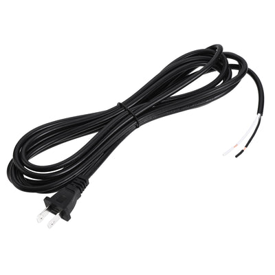 Harfington Uxcell US Plug Lamp Cord, SVT 18AWG Power Wire 3.5M Black, UL Listed, Replacement Lamp Repair Part