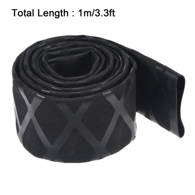 Harfington Uxcell Heat Shrink Wrap Tubing 20mm Dia 34mm Flat 3.3ft 1.8:1 rate Black