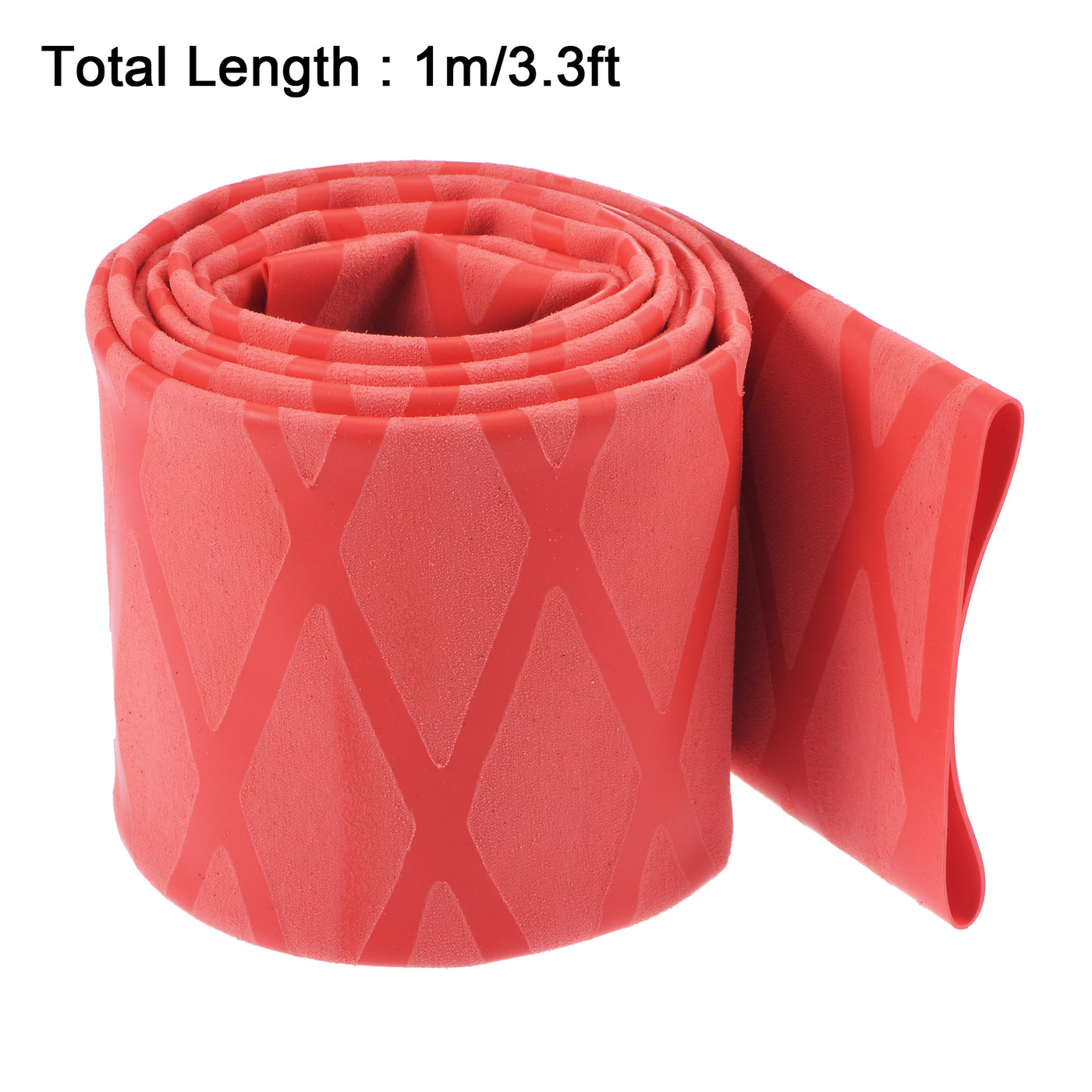 uxcell Uxcell Heat Shrink Wrap Tubing 35mm Dia 57mm Flat 3.3ft 1.8:1 rate Red