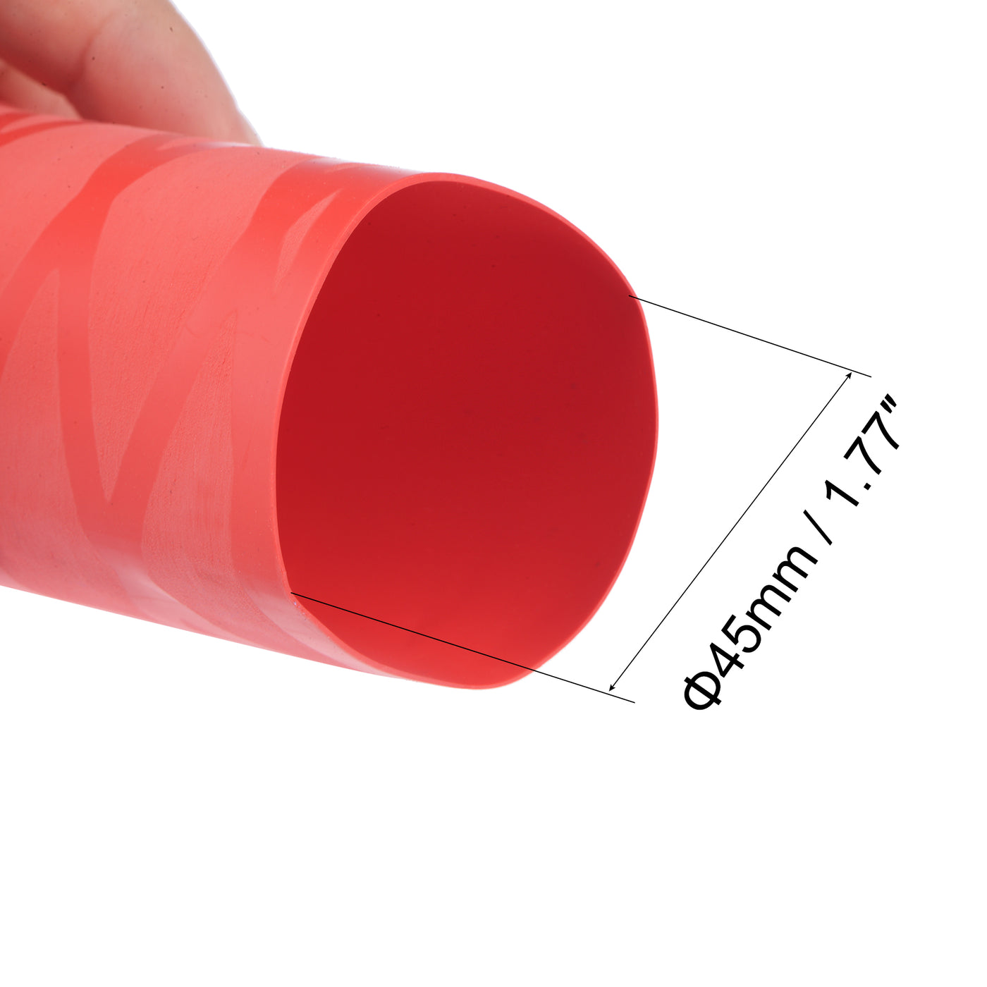 uxcell Uxcell Heat Shrink Wrap Tubing 45mm Dia 72mm Flat 3.3ft 1.8:1 rate Red