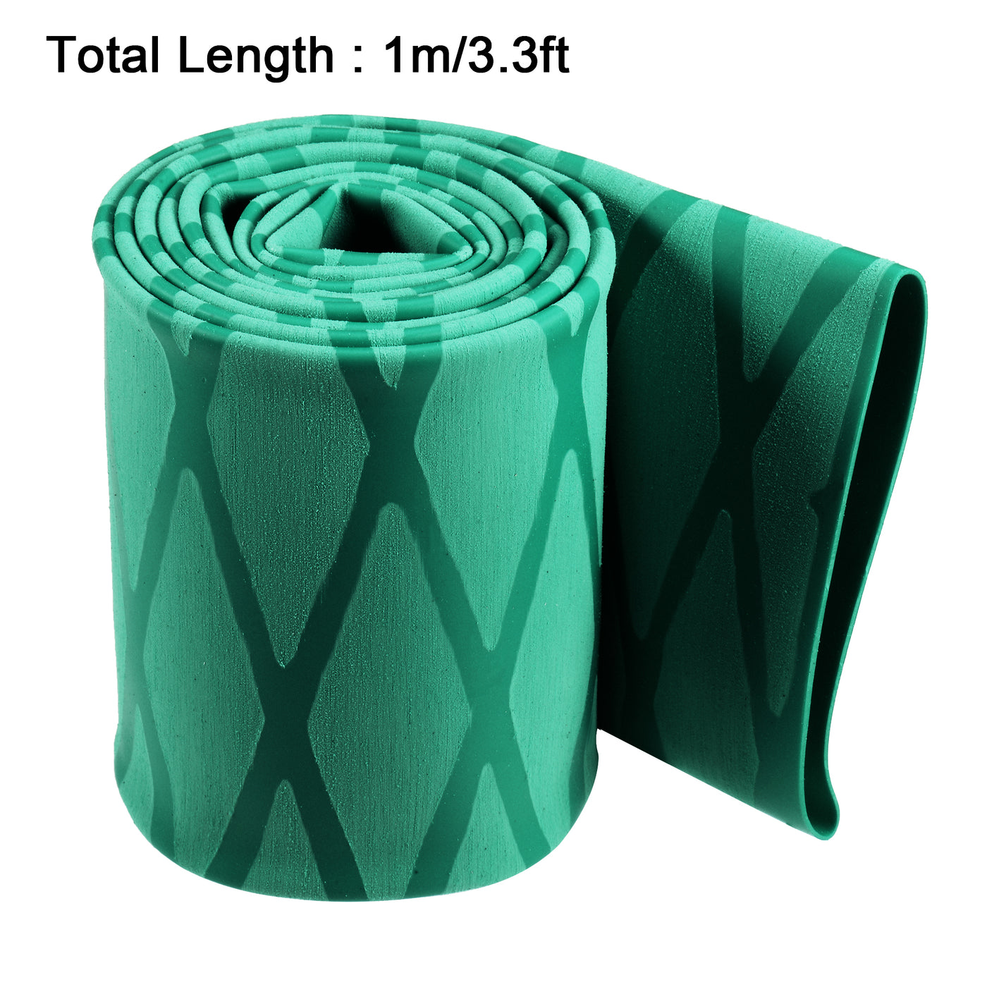 uxcell Uxcell Heat Shrink Wrap Tubing 45mm Dia 72mm Flat 3.3ft 1.8:1 rate Green