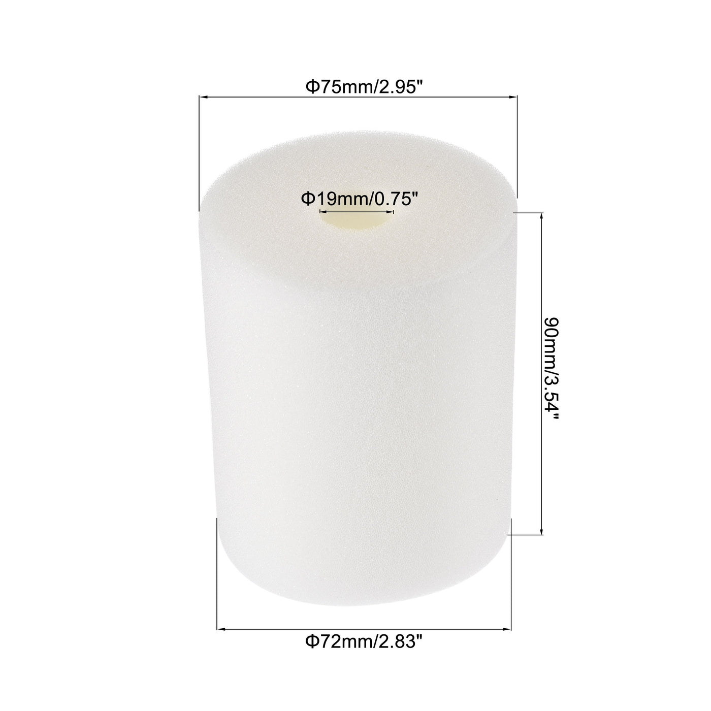 uxcell Uxcell Cup Turner Foam, White 75x72x90mm for 3/4 Inch PVC Pipe Tumbler 10oz-40oz 4 Pcs