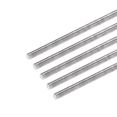 Harfington Uxcell 5Pcs M3 x 350mm Fully Threaded Rod 304 Stainless Steel Right Hand Threads
