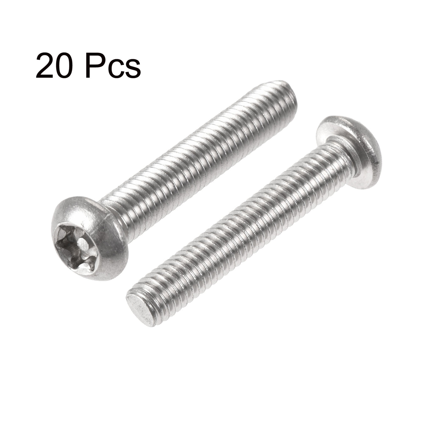 uxcell Uxcell M6x35mm Torx Security Machine Screw, 20pcs Pan Head Screws Inside Column, with T30 L-Type Wrench, 304 Stainless Steel Fasteners Bolts