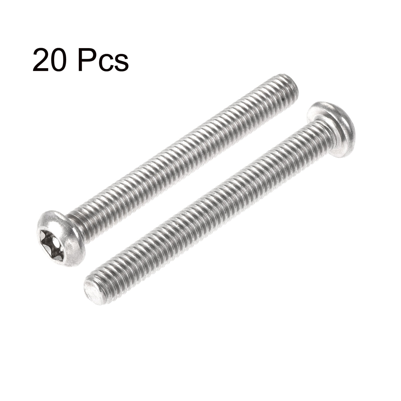 uxcell Uxcell M6x50mm Torx Security Machine Screw, 20pcs Pan Head Screws Inside Column, with T30 L-Type Wrench, 304 Stainless Steel Fasteners Bolts