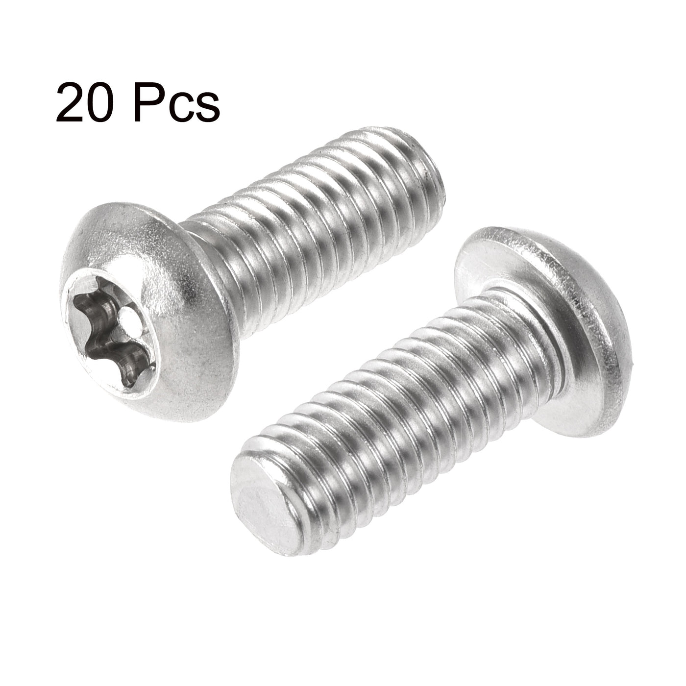 uxcell Uxcell M8x20mm Torx Security Machine Screw, 20pcs Pan Head Screws Inside Column, with T40 L-Type Wrench, 304 Stainless Steel Fasteners Bolts