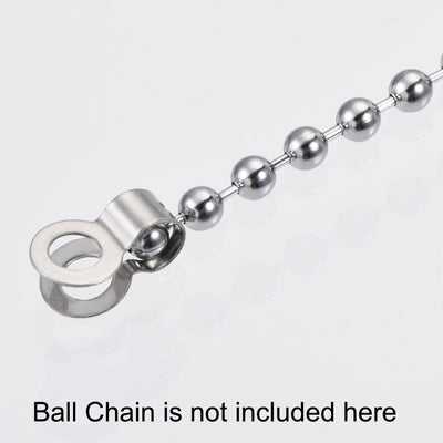 Harfington Uxcell Ball Chain Connector, 6mm Double Ring Style Link Stainless Steel Loop Connection, Pack of 50