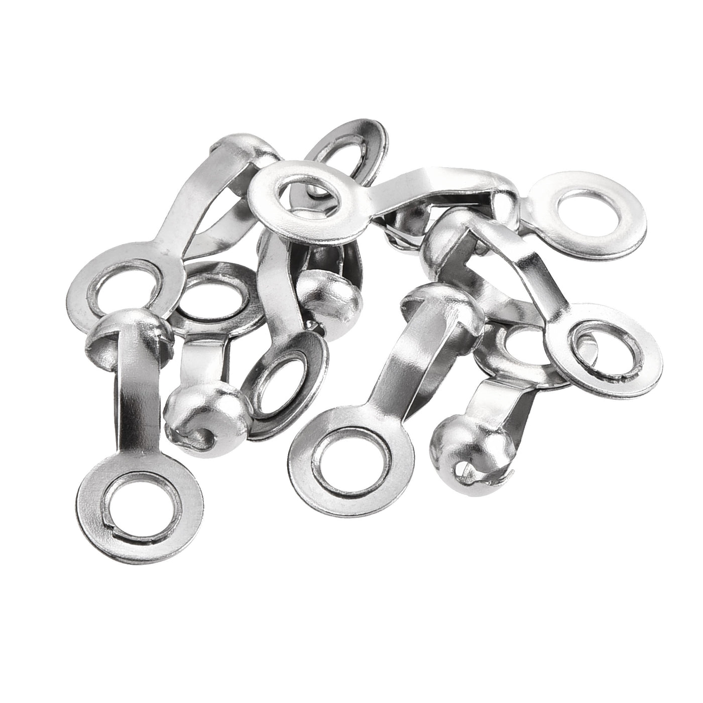 uxcell Uxcell Ball Chain Connector, 3mm 3.2mm Pull Loop Crimp Link Stainless Steel Connection, Pack of 10