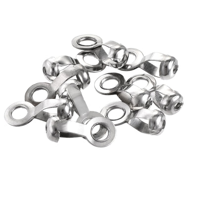 Harfington Uxcell Ball Chain Connector, 6mm 6.5mm Pull Loop Crimp Link Stainless Steel Connection, Pack of 10