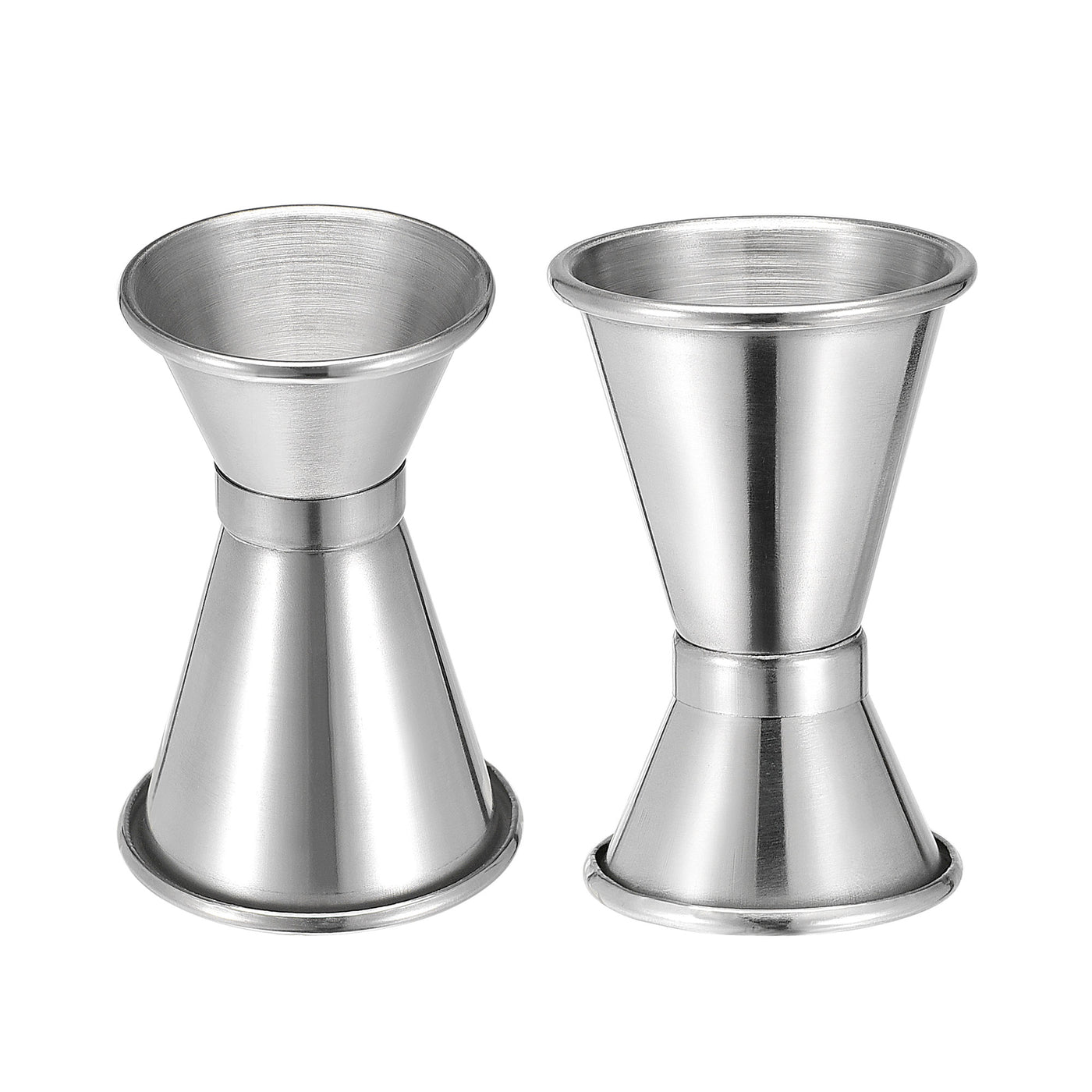 uxcell Uxcell Measuring Cup 25ml/15ml Stainless Steel Double Head Beaker Silver Tone