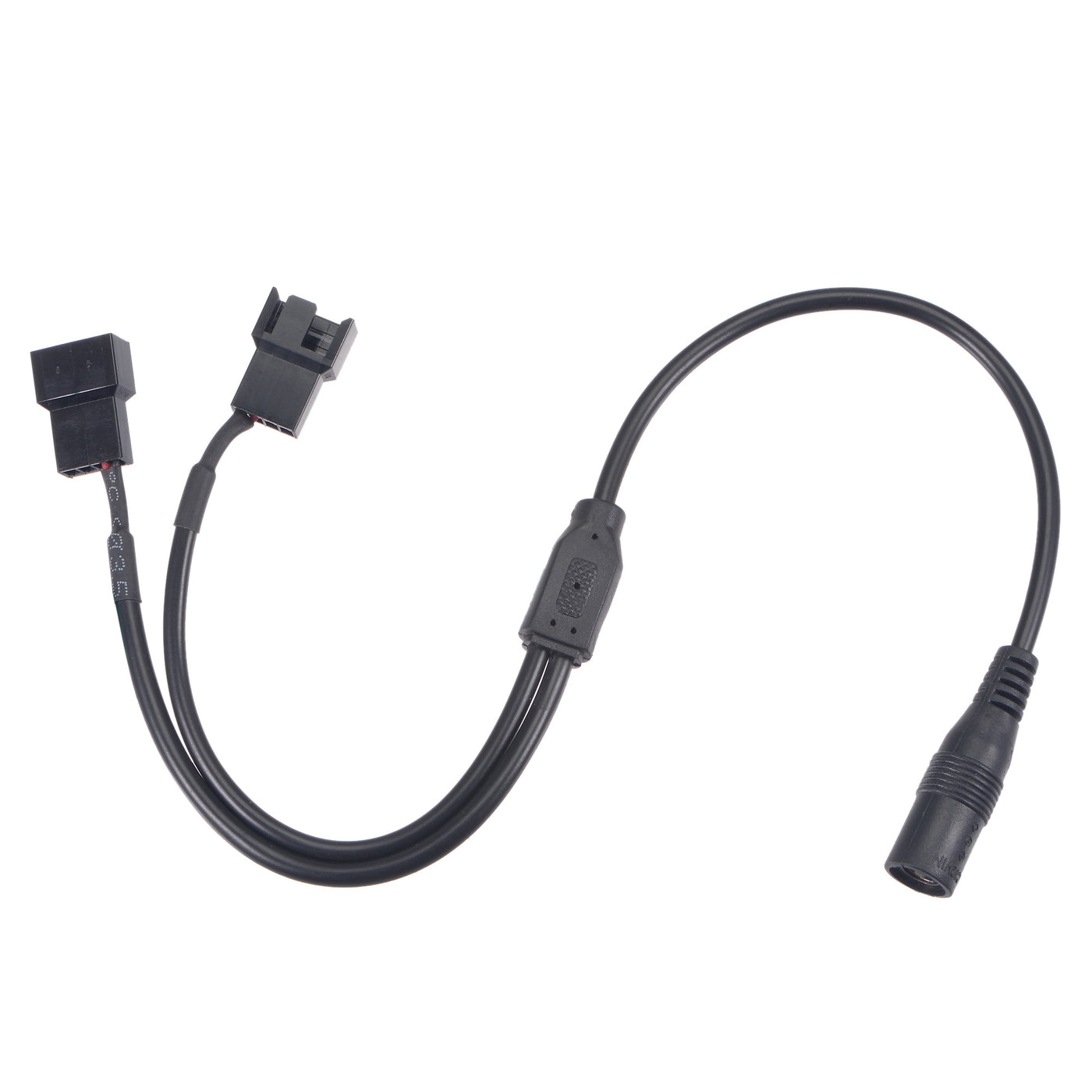uxcell Uxcell Fan Power Supply Cable DC 5.5mmx2.1mm to 2 Port 3 Pin or 4 Pin Output 13.8 Inch