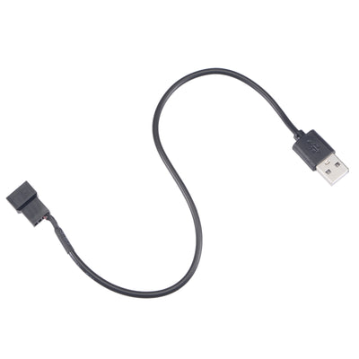 Harfington Uxcell Fan Power Supply Cable USB 2.0 A Type to a 3 Pin or 4 Pin Output 11.8 Inch