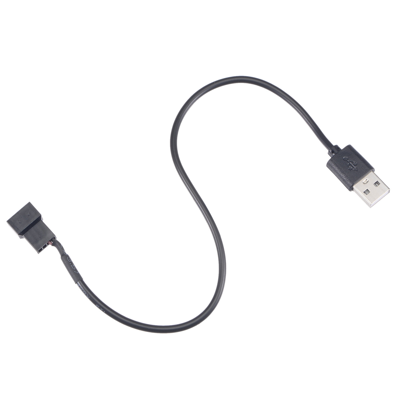 Fan Power Supply Cable USB 2.0 A Type to a 3 Pin or 4 Pin Output 11.8 Inch 2pcs Harfington pic photo