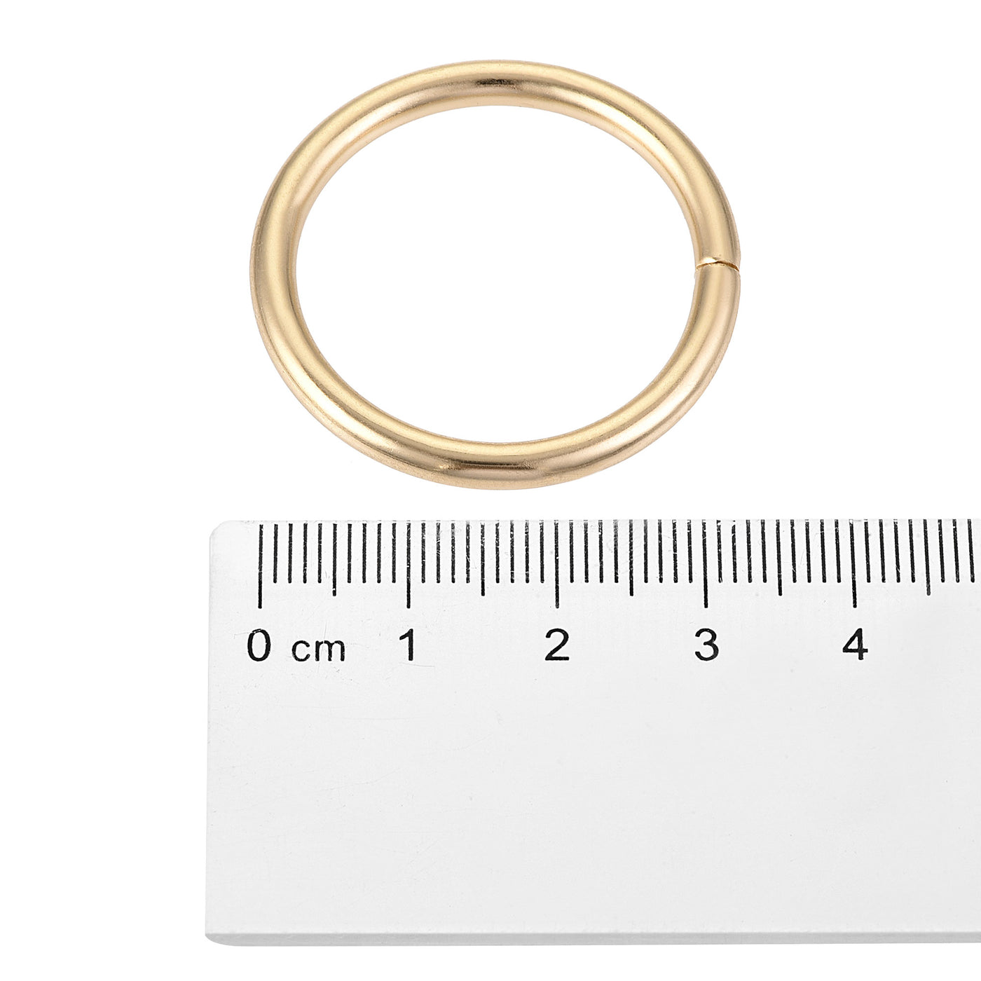 uxcell Uxcell 25mm Metal O Rings Non-Welded for Straps Bags Belts DIY Gold Tone 50pcs
