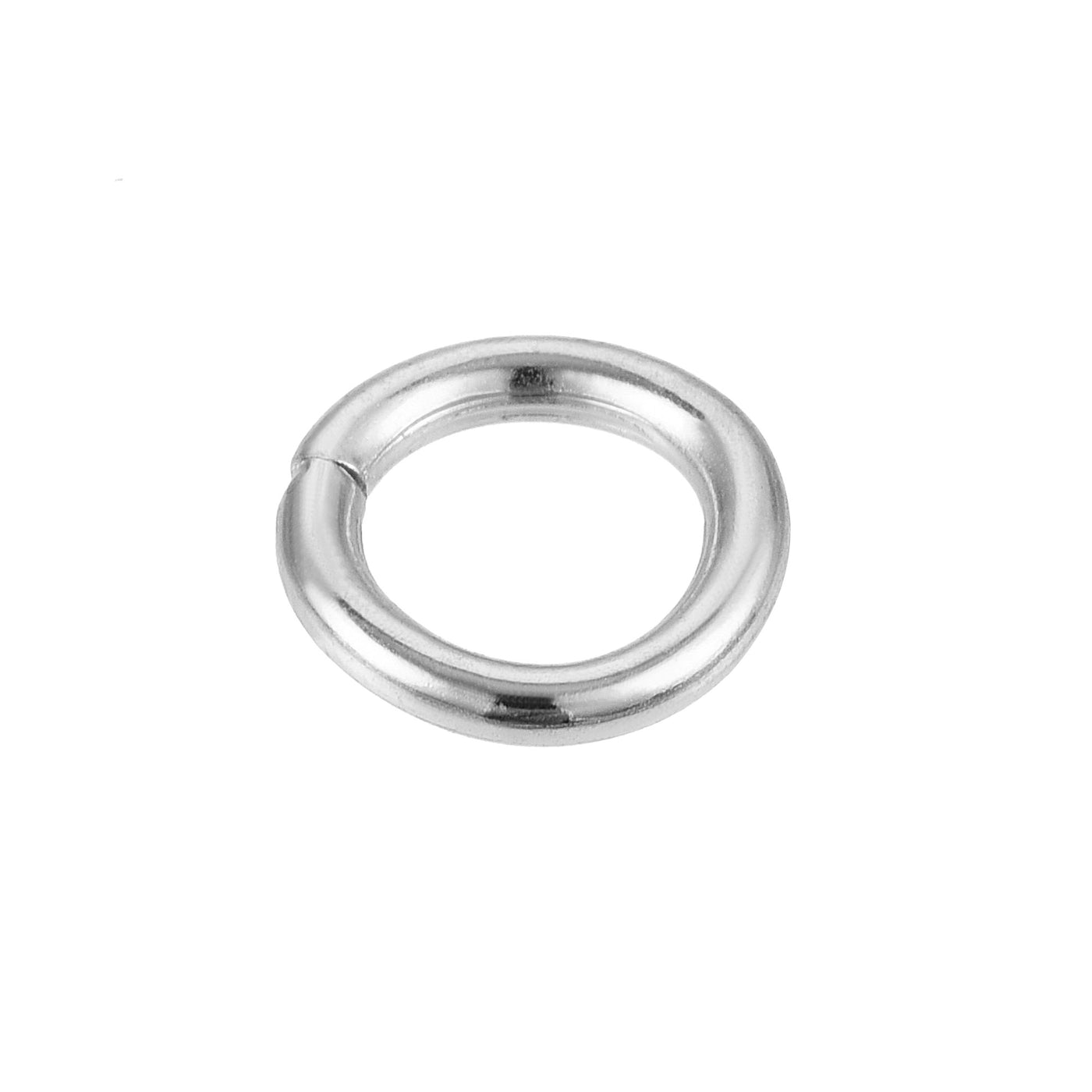 uxcell Uxcell 5mm Metal O Rings Non-Welded for Straps Bags Belts DIY Silver Tone 20pcs