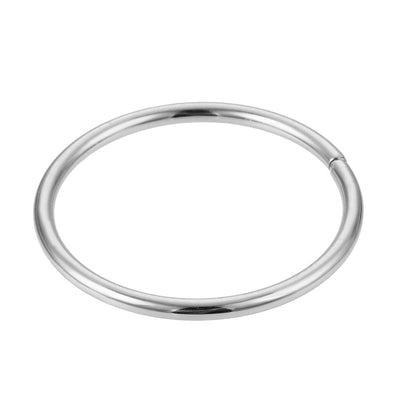 Harfington Uxcell 40mm Metal O Rings Non-Welded for Straps Bags Belts DIY Silver Tone 20pcs